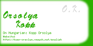 orsolya kopp business card